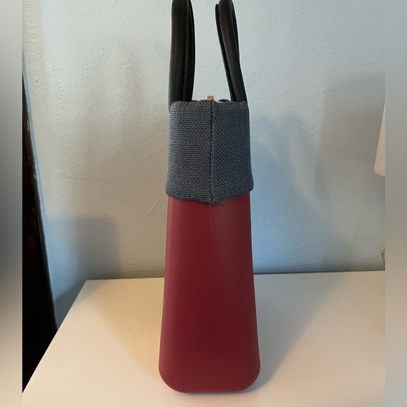 Red O Bag Shoulder Bag Double Handle Waterproof Purse Reusable Durable Basic - Picture 8 of 13